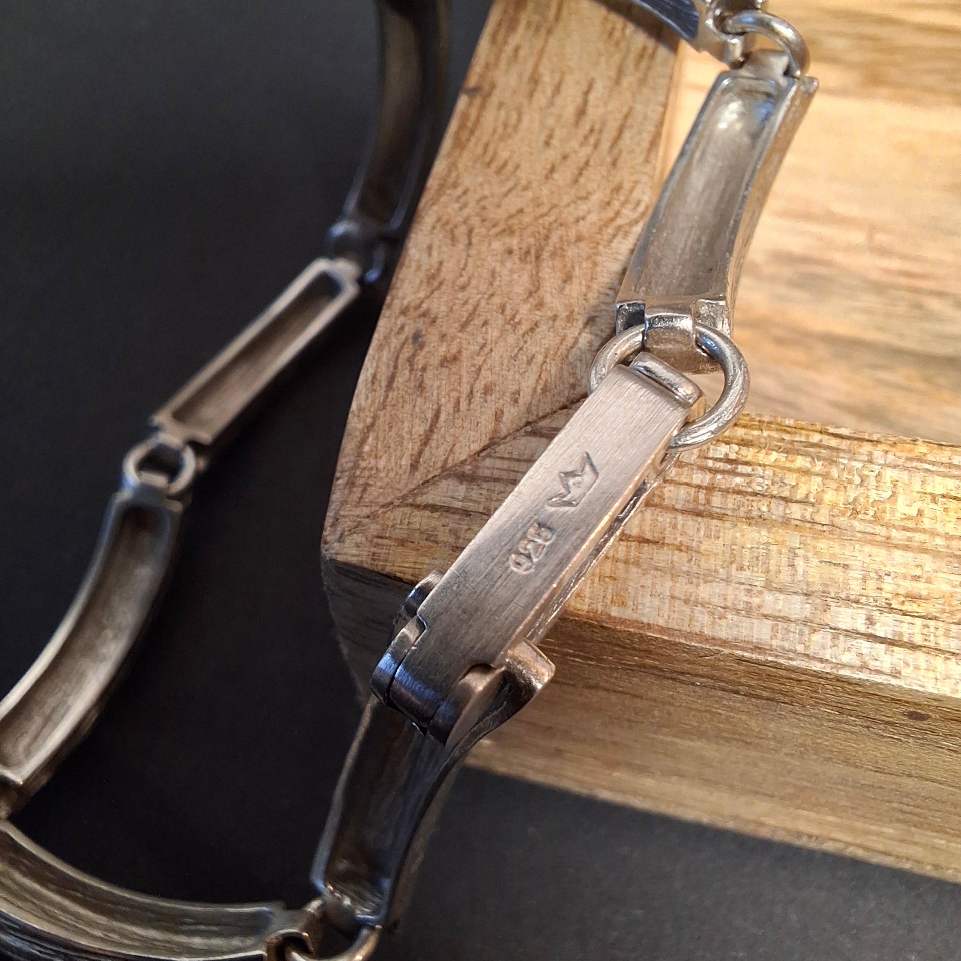 Vintage Modernist Panel Link Bracelet – view 2