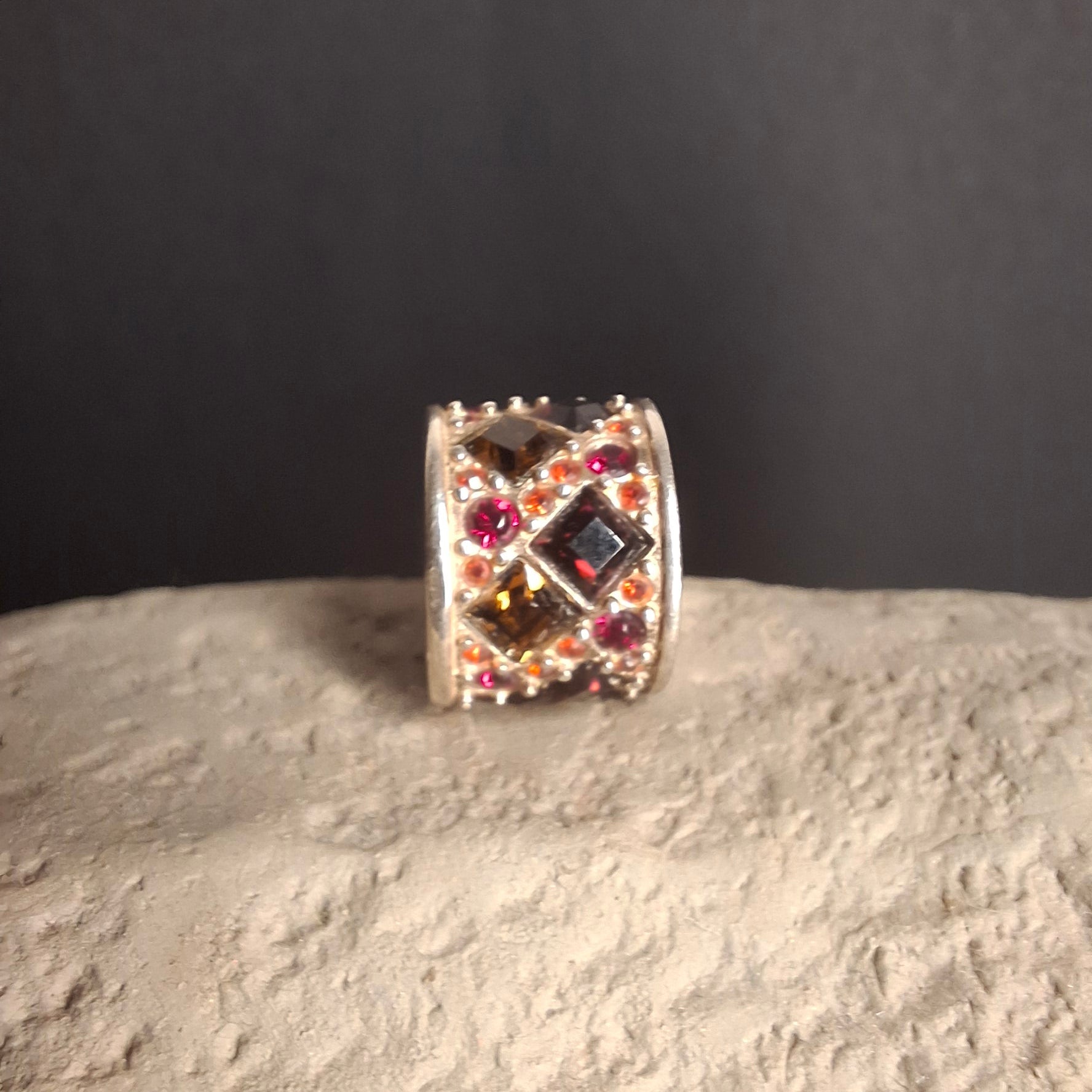 Authentic Chamilia 925 Sterling Silver Pavé Crystal Charm Bead