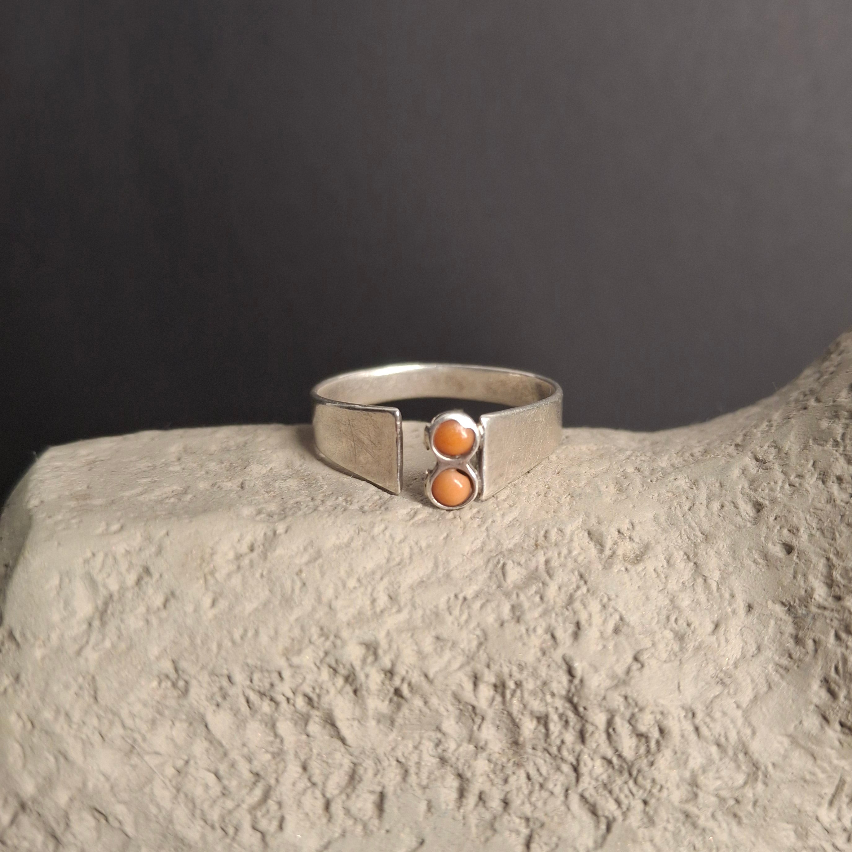 Vintage Modernist Bypass Cuff Ring Sterling Silver – view 3
