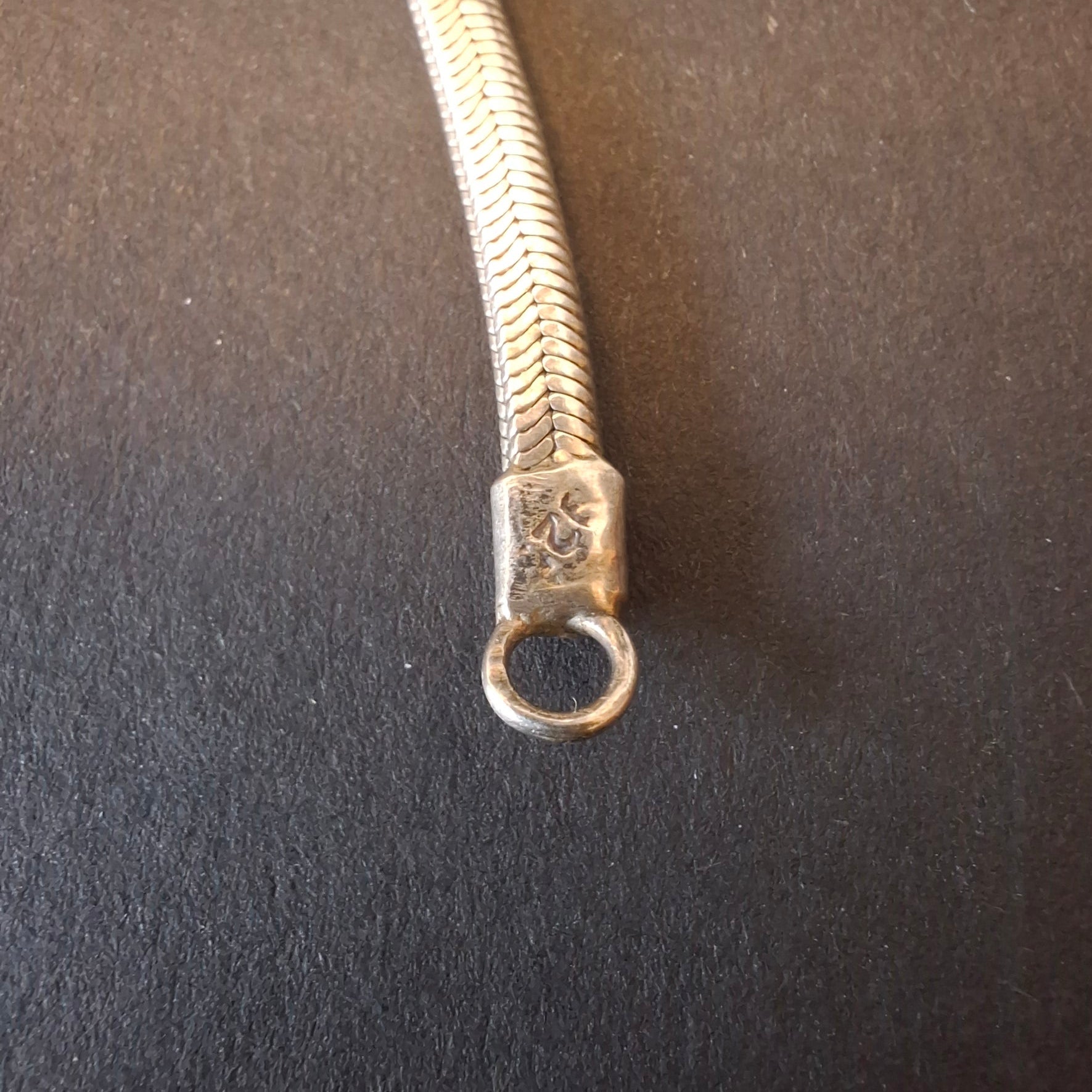 Vintage Artisan 925 Sterling Silver Three-Stone Golden Rutilated Quartz Link Bracelet – view 5