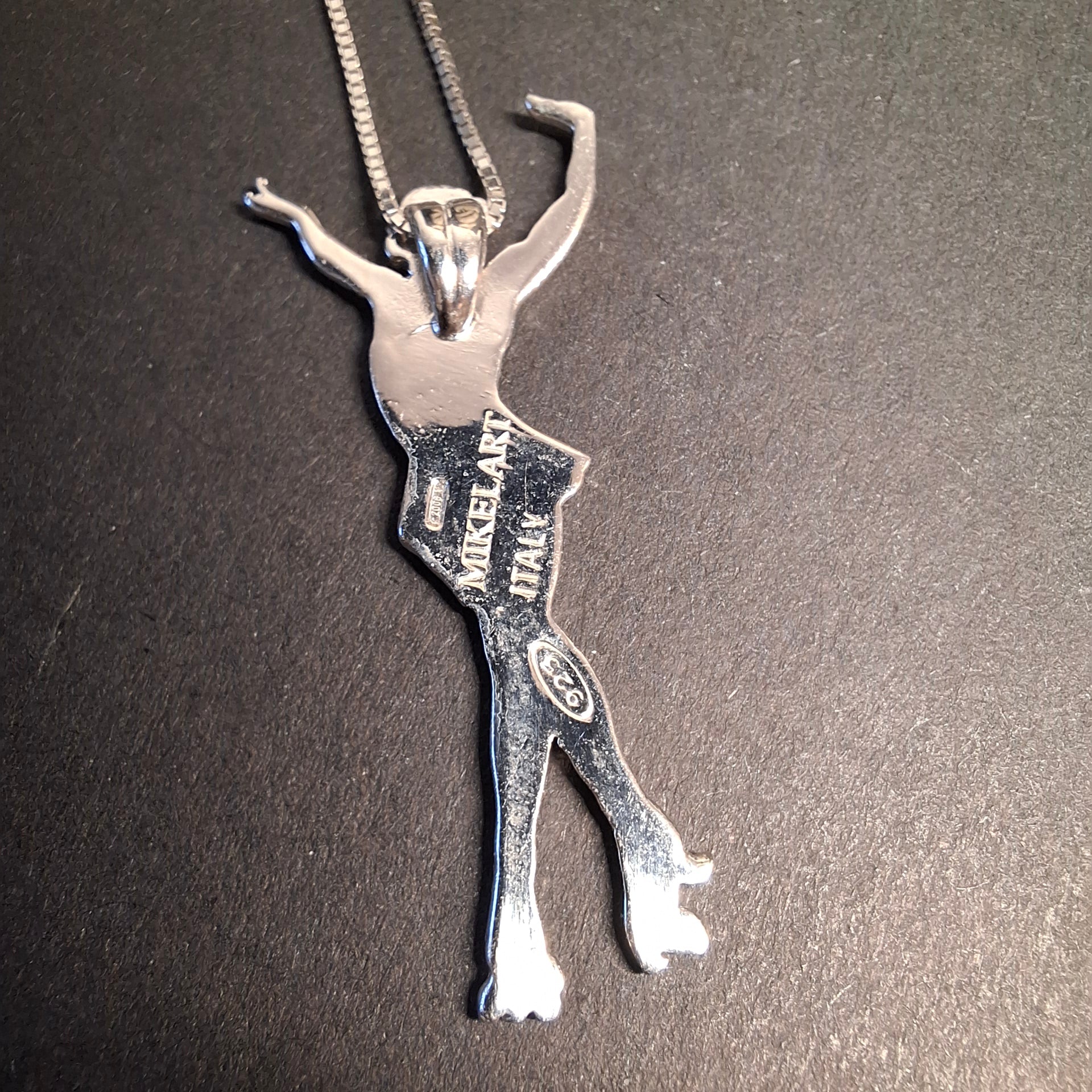 MIKELART Italy Sterling Silver Roller Skater Pendant Necklace – view 2