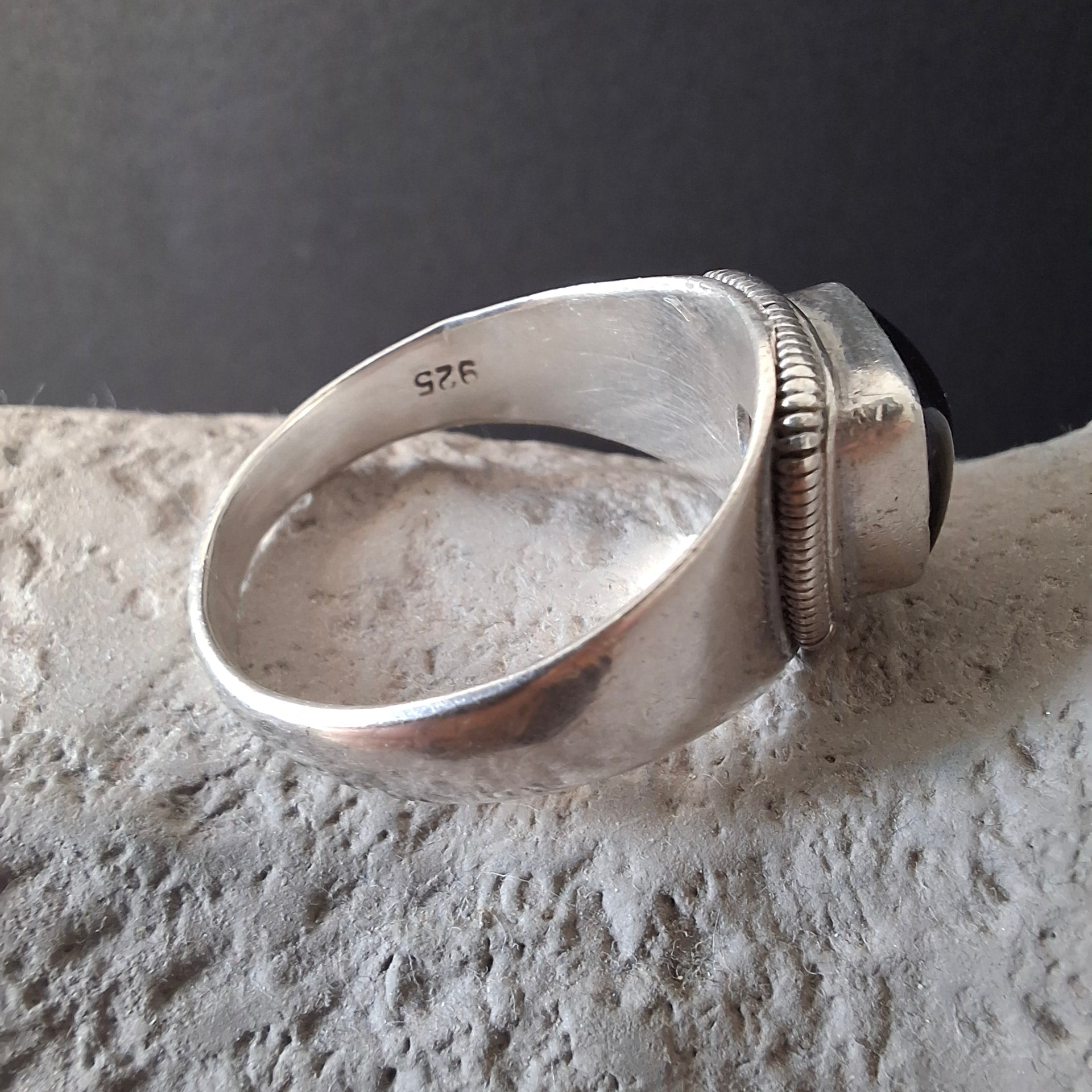 Handcrafted Sterling Silver 925 Garnet Statement Ring – view 4