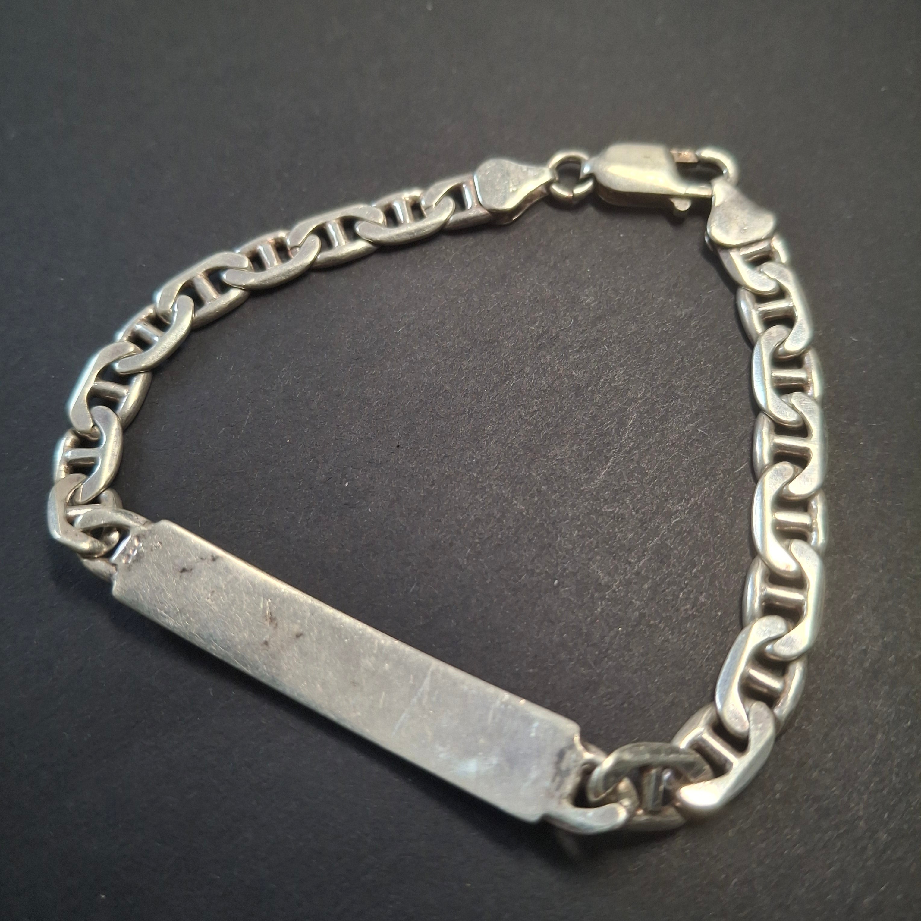 Vintage 925 Sterling Silver Mariner ID Link Bracelet – view 2