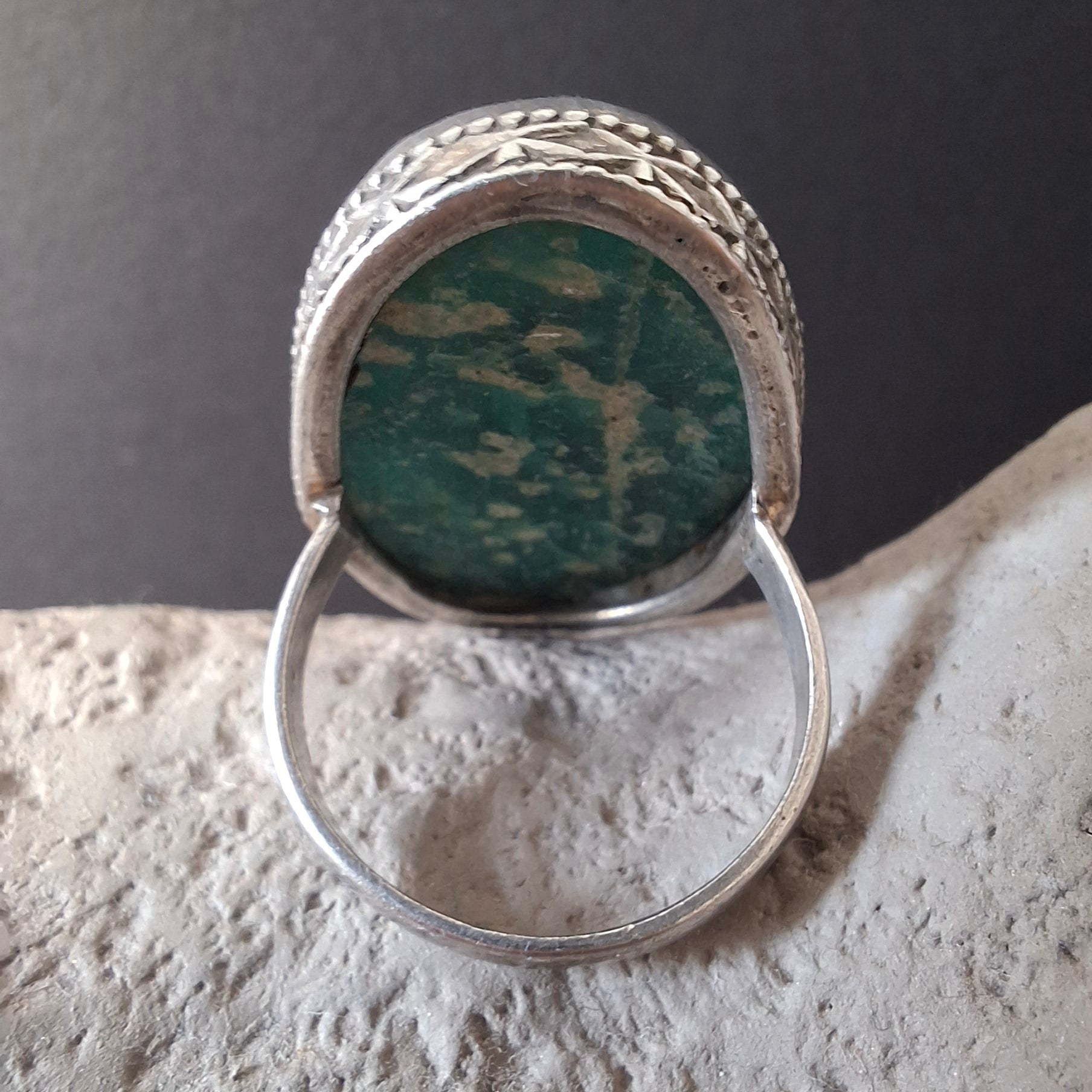 Vintage Sterling Silver Gemstone Statement Ring – view 3