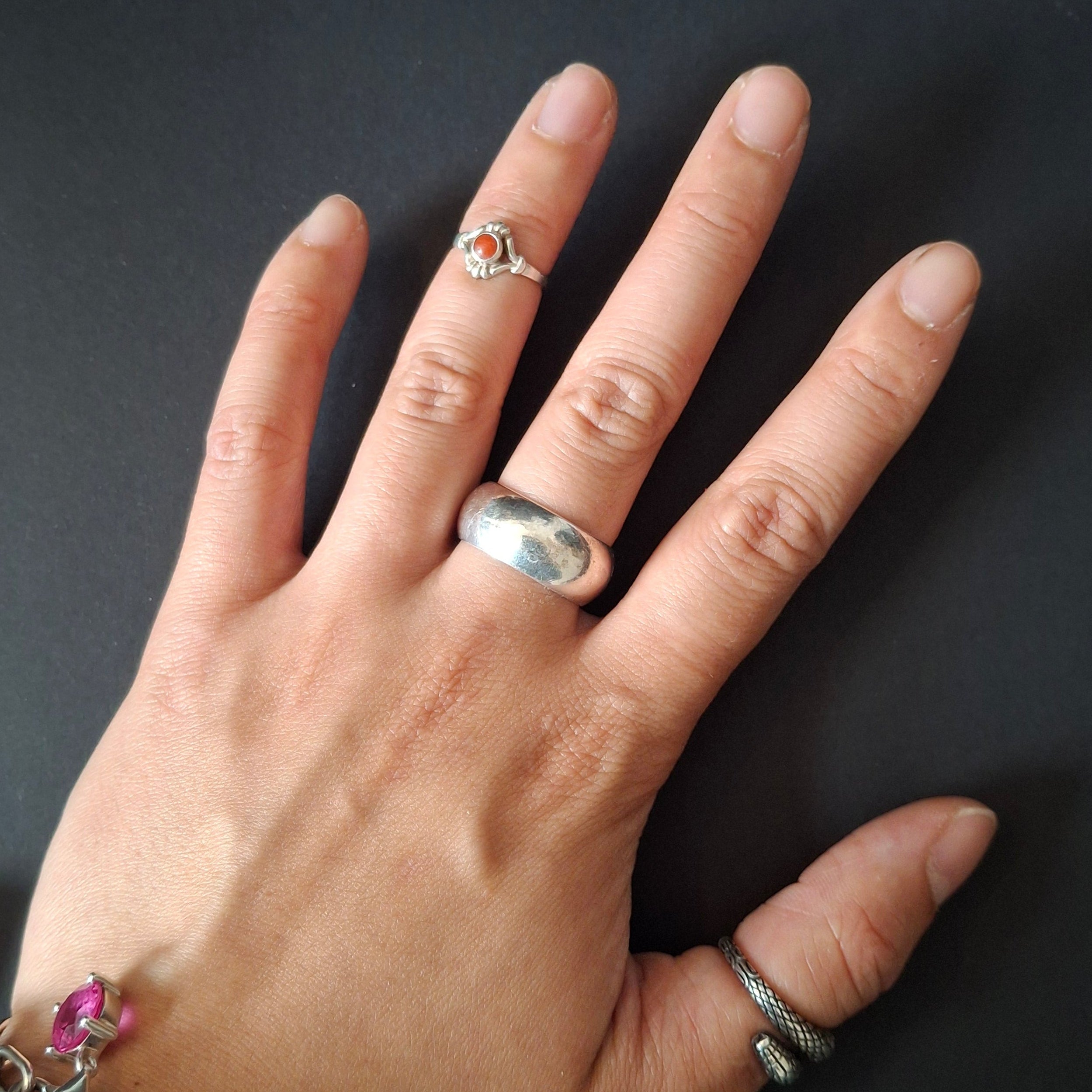 Sterling Silver Chunky Dome Ring – view 5