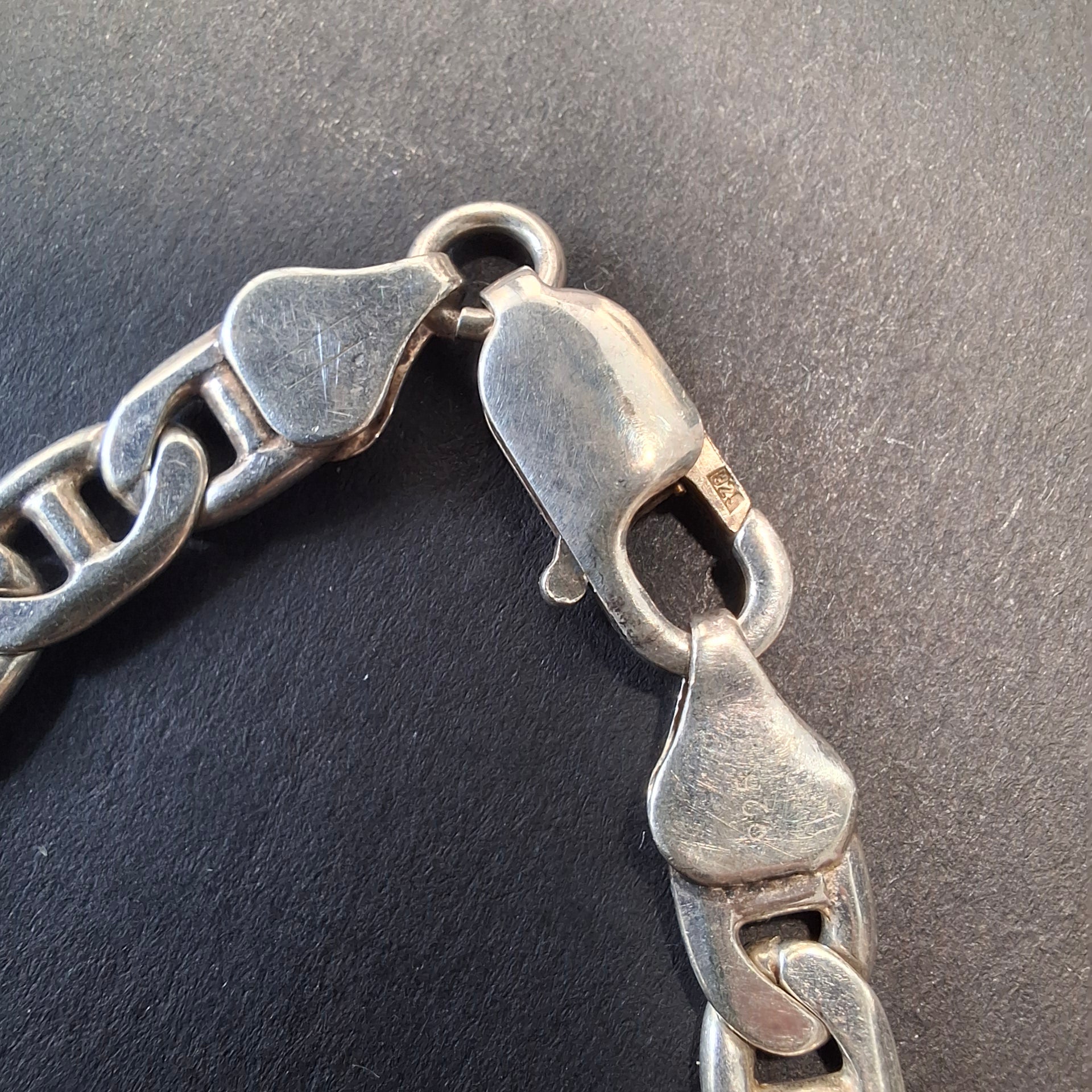 Vintage 925 Sterling Silver Mariner ID Link Bracelet – view 4