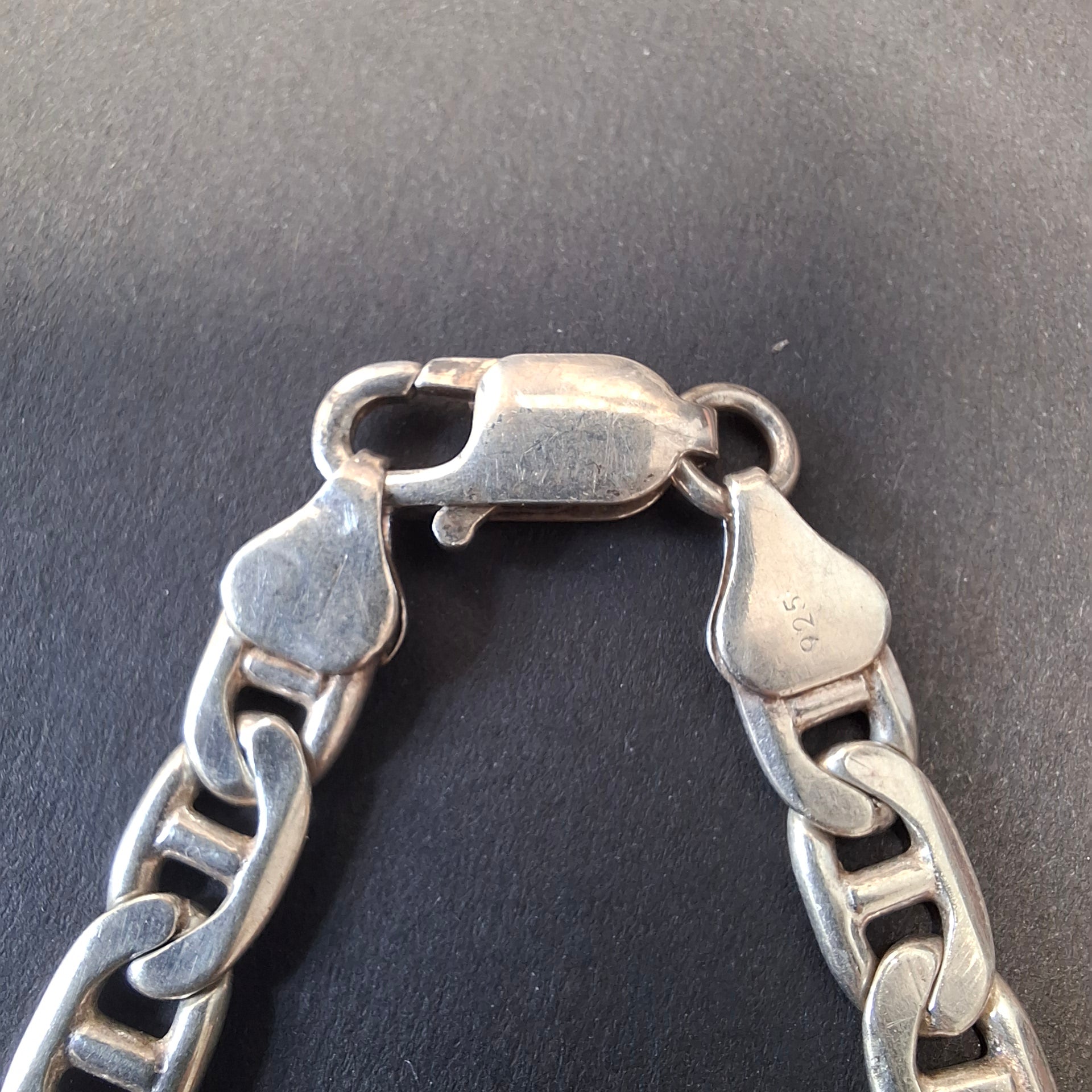 Vintage 925 Sterling Silver Mariner ID Link Bracelet – view 3