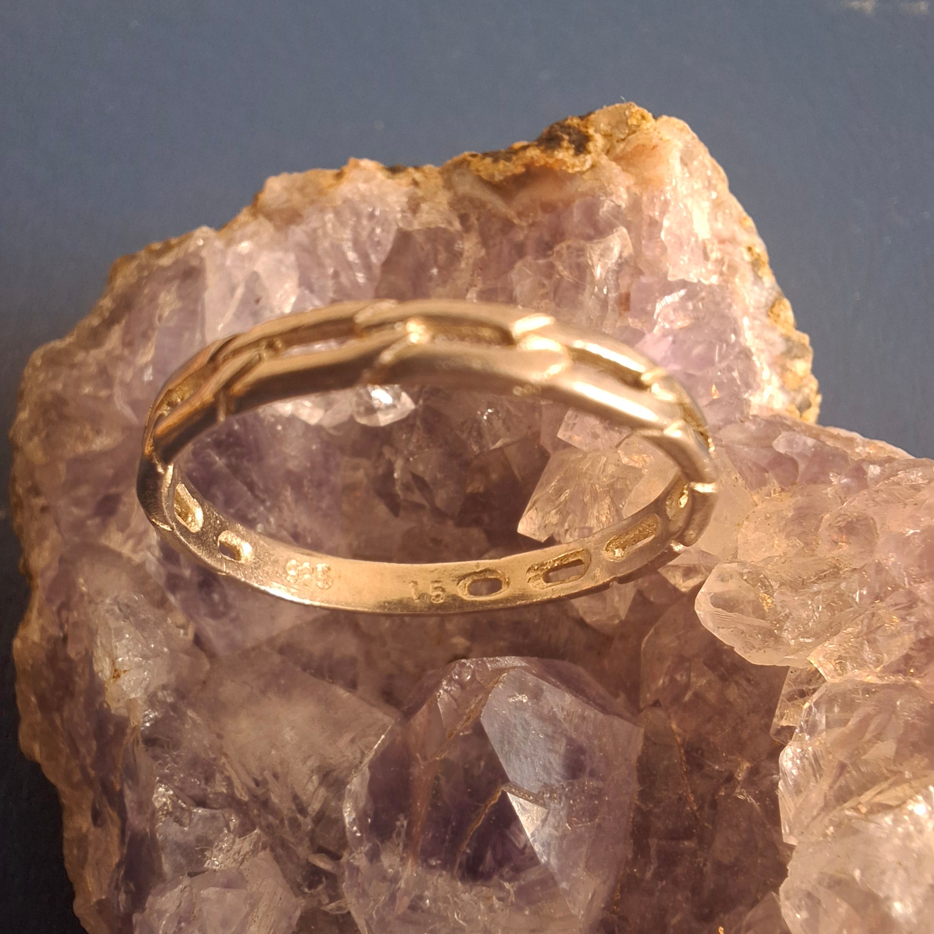 Vintage 925 Sterling Silver Chain Link Ring – view 3